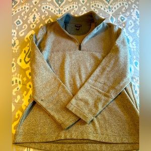 Van Heiden XL 1/4 zip men pullover, beige